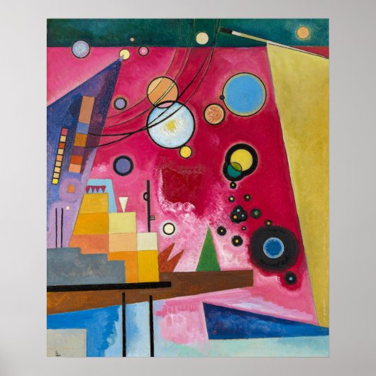Kandinsky Heavy Red, 1924 Poster (Voorkant)