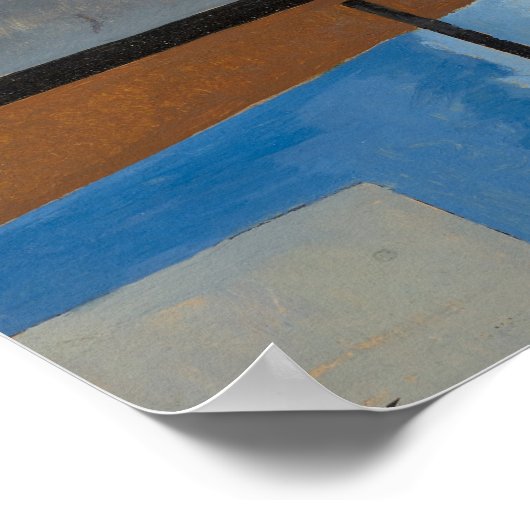 Kandinsky - Heavy Red, beroemd schilderij, Poster (Hoek)