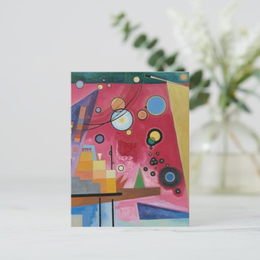 Kandinsky - Heavy Red Briefkaart (Staand voorkant)