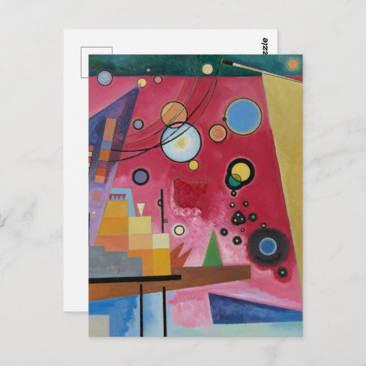 Kandinsky - Heavy Red Briefkaart (Voorkant / Achterkant)