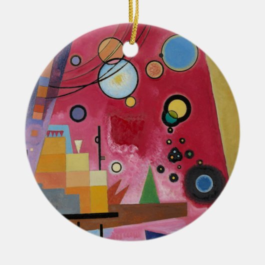 Kandinsky - Heavy Red Keramisch Ornament (Voorkant)