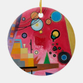 Kandinsky - Heavy Red Keramisch Ornament (Achterkant)
