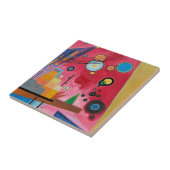 Kandinsky - Heavy Red Tegeltje (Zijkant)