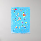KANDINSKY - HEMELSBLAUW (Bleu de Ciel) - 1940 - Canvas Afdruk (Voorkant)