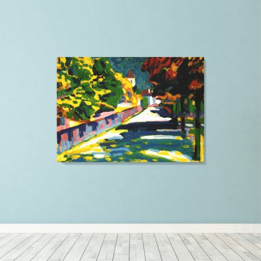 Kandinsky - Herfst in Beieren Canvas Afdruk (Insitu (Houten vloer))