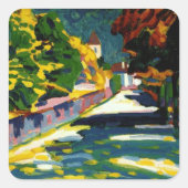 Kandinsky - herfst in Beieren Vierkante Sticker (Voorkant)
