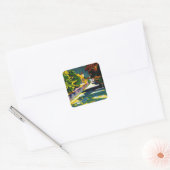 Kandinsky - herfst in Beieren Vierkante Sticker (Envelop)