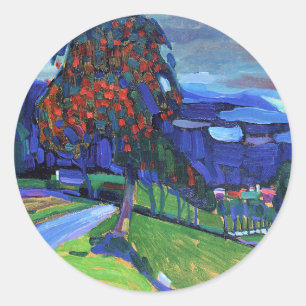 Kandinsky - Herfst in Murnau, Ronde Sticker