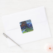 Kandinsky - herfst in Murnau Vierkante Sticker (Envelop)