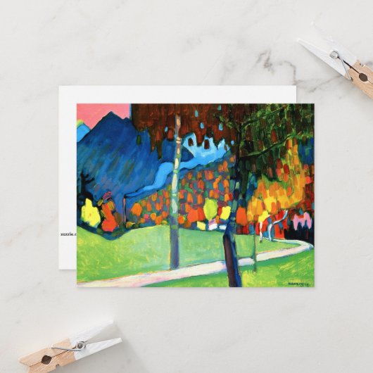 Kandinsky - Herfststudie in Oberau Kaart (Voorkant / Achterkant in situ)