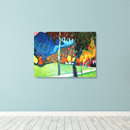 Kandinsky - Herfststudie in Oberau,  kunst Canvas Afdruk (Insitu (Houten vloer))