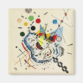 Kandinsky - Het Zee en de zon, populair schilderij Magneet (Voorkant)