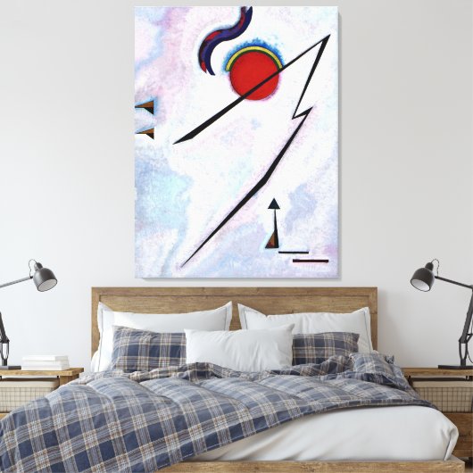 Kandinsky - Hoekige Lijn Canvas Afdruk (Insitu (Slaapkamer))
