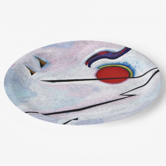 Kandinsky - Hoeklijn Papieren Bordje (Gekanteld)