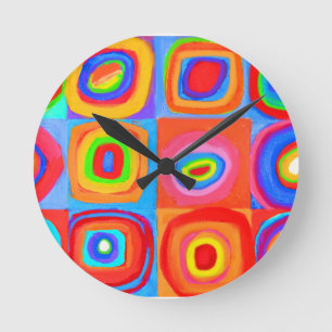 Kandinsky Homage Farbstudie Wall Clock Ronde Klok