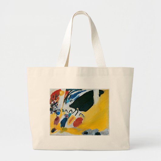 Kandinsky Impression III Concert Abstract schilder Grote Tote Bag (Voorkant)