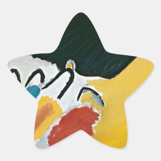Kandinsky Impression III Concert Abstract schilder Ster Sticker (Voorkant)