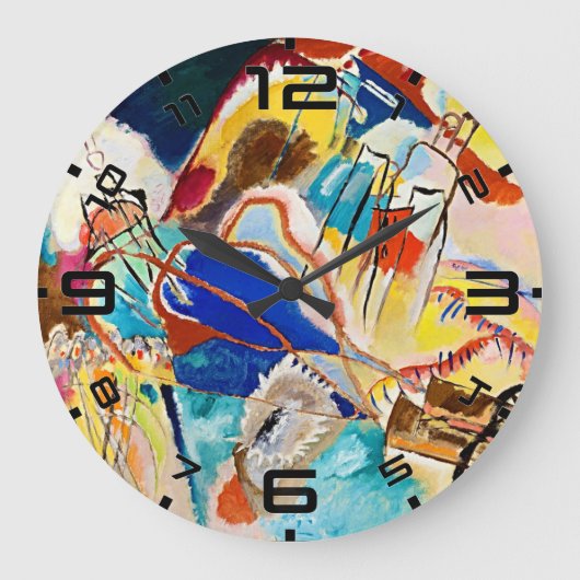Kandinsky Improvisatie 30 Kunstklok Grote Klok (Voorkant)