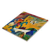 Kandinsky: Improvisatie 3, landschapsschilderkunst Tegeltje (Zijkant)