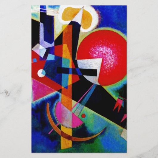 Kandinsky in Blauw Abstract Schilderij Briefpapier (Voorkant)