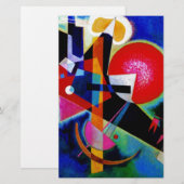 Kandinsky in Blauw Abstract Schilderij Briefpapier (Voorkant / Achterkant)