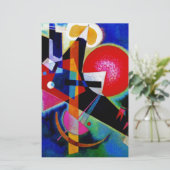 Kandinsky in Blauw Abstract Schilderij Briefpapier (Staand voorkant)