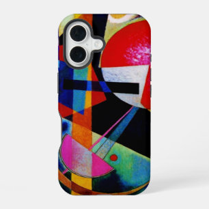 Kandinsky in Blauw Abstract Schilderij iPhone 16 Hoesje