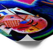 Kandinsky in blauw Abstract schilderkunst Poster (Hoek)