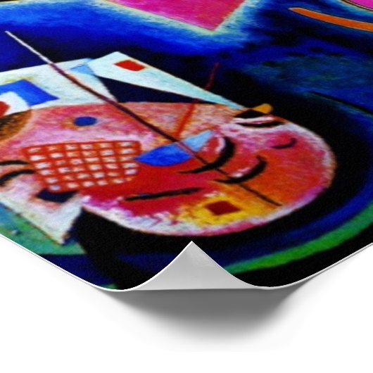Kandinsky in blauw Abstract schilderkunst Poster (Hoek)