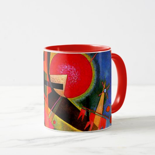 Kandinsky - In blauw, beroemd kunstwerk Mok (Voorkant rechts)