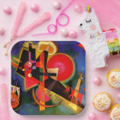 Kandinsky - In blauw, beroemd kunstwerk Papieren Bordje (Feest)