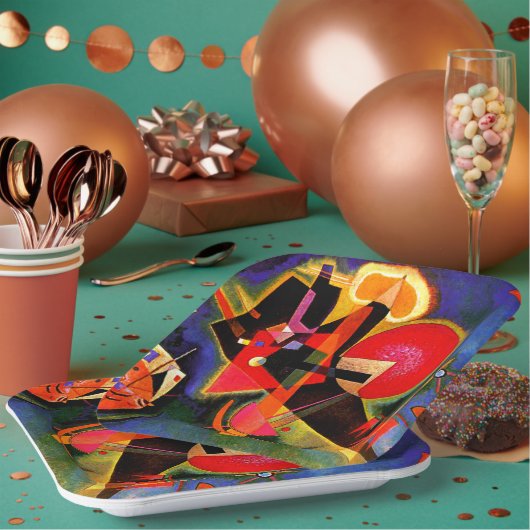 Kandinsky - In blauw, beroemd kunstwerk Papieren Bordje (Multi)