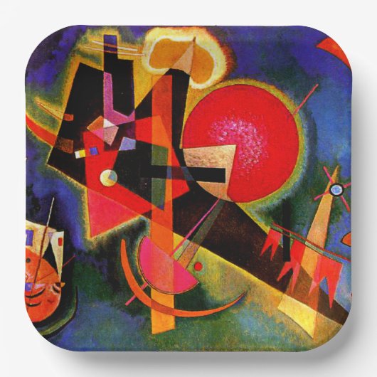 Kandinsky - In blauw, beroemd kunstwerk Papieren Bordje (Voorkant)