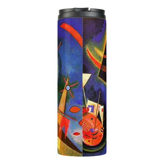 Kandinsky - In blauw, beroemd kunstwerk Thermosbeker (Achterkant)