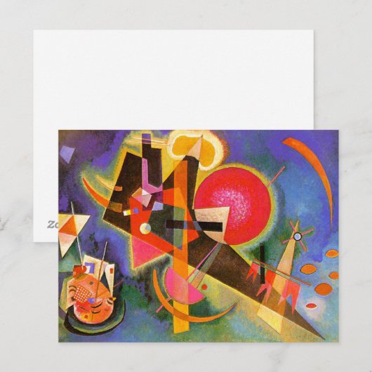 Kandinsky in blauw Briefkaart (Voorkant / Achterkant)