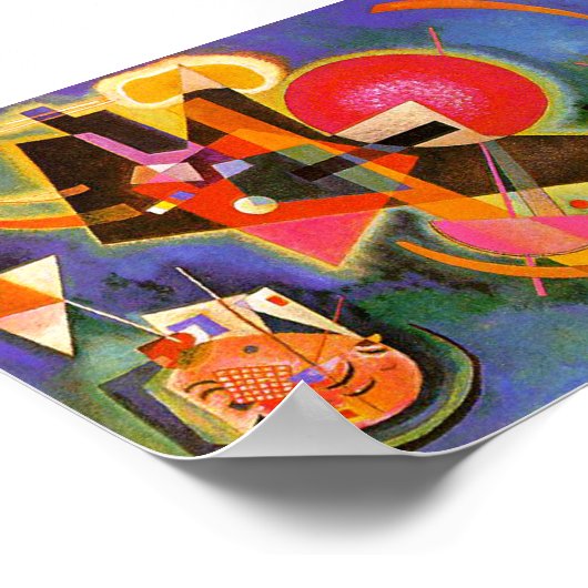 Kandinsky in blauw Poster (Hoek)
