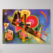 Kandinsky in blauw Poster (Voorkant)