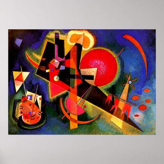 Kandinsky - in blauw poster (Voorkant)