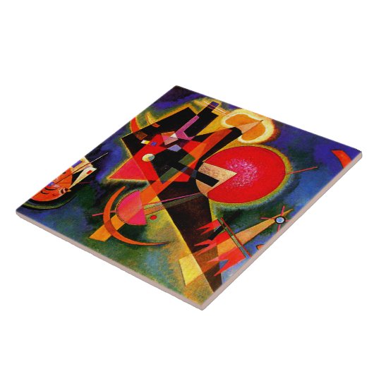 Kandinsky - In blauw Tegeltje (Zijkant)