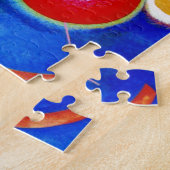 Kandinsky in Blue Abstract Painting Artwork Legpuzzel (Zijkant)