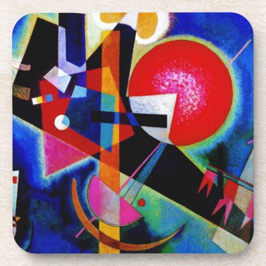 Kandinsky in Blue Abstract Painting Bier Onderzetter (Voorkant)