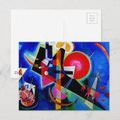 Kandinsky in Blue Abstract Painting Briefkaart (Voorkant / Achterkant)