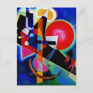 Kandinsky in Blue Abstract Painting Briefkaart