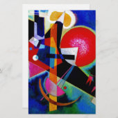 Kandinsky in Blue Abstract Painting Briefpapier (Voorkant / Achterkant)