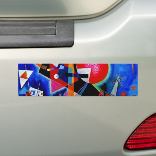 Kandinsky in Blue Abstract Painting Bumpersticker (Op auto)