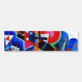 Kandinsky in Blue Abstract Painting Bumpersticker (Voorkant)