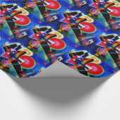 Kandinsky in Blue Abstract Painting Cadeaupapier (Hoek)