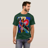 Kandinsky in Blue Abstract Painting Deep Forest T-shirt (Voorkant volledig)