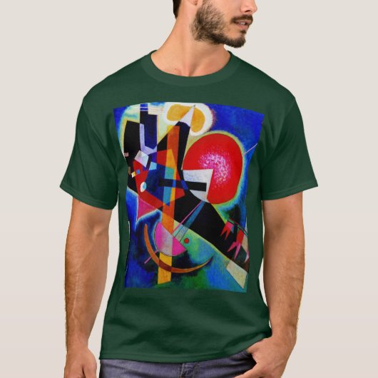 Kandinsky in Blue Abstract Painting Deep Forest T-shirt (Voorkant)
