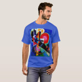 Kandinsky in Blue Abstract Painting Deep Royal T-shirt (Voorkant volledig)